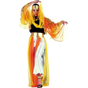 WIDMANN - Gele en oranje outfit van een oosterse danseres voor vrouwen - Medium