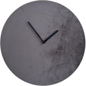 VB Luxury Design - Velvet wandklok - Minimalistisch design - Diameter 40cm - Stil uurwerk - handgemaakt - Earth