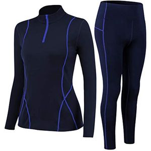 Thermo-ondergoed Set Dames voor Skiën - Flexibel en Ademend Verwarmend Ondergoed tot -10°C
