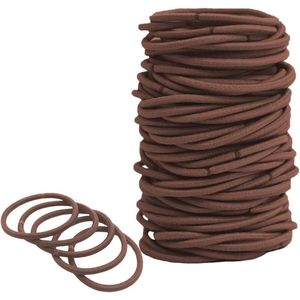 Brenzoos - 50 Stuks Elastische Haarelastiekjes - Dunne Sterke Stretch Haarelastiekjes - Paardenstaart Haaraccessoires voor Vrouwen en Meisjes