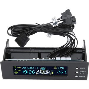 Compu Er Fan Speed Control, CPU with 3 Fans HDD SYS-empera Ure Internal Hard Drives Control LCD Front Panel 5.25 Inch S W-5023 In Elligen Compatible for Support