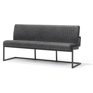 Eetkamerbank Belgie - 185 cm - Micro Leder - Antraciet