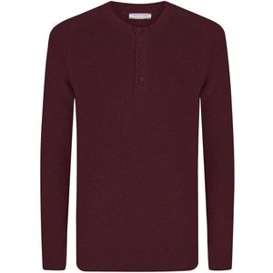 Felix Hardy Ronde Hals Trui - Pullover - Sweater - %100 Katoen Heren Bordeaux - 2Xl