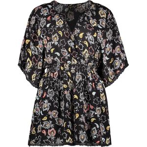 Superdry Broek Vintage Beach Playsuit W8011023a Olivia Paisley Black 6wv Dames Maat - XS