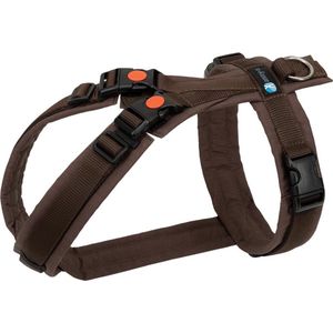 AnnyX Hondentuig - OPEN - Speurtuig - Bruin - maat M - Borstomvang 62-74cm - Gewicht hond 18-30 kg - My K9