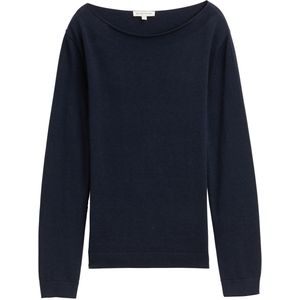 TOM TAILOR - Trui - Marine - Effen - Lange Mouw - Normale Pasvorm