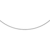 The Jewelry Collection Ketting Anker 1,1 mm 41 + 4 cm - Zilver Gerhodineerd