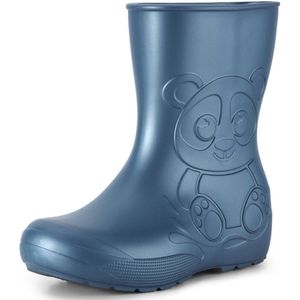 Ladeheid LA-CA-Panda Kinder Regenlaarzen - Rubber - Licht - EVA - Metallic blauw-2 - 26/27