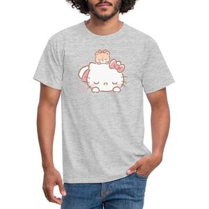 Hello Kitty Met Teddy Op Haar Rug T-Shirt Heren
