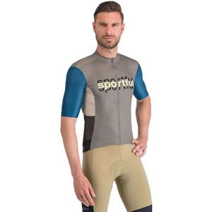 Sportful Supergiara Logo Korte Mouw Wielertrui Grijs M Man
