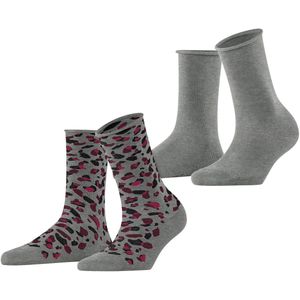 ESPRIT - Art Pattern - Sokken - Grijs Light Grey - Multipack van 2 paar