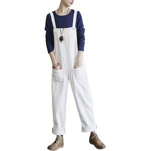 Katoen Corduroy Dames Jumpsuit met Zakken