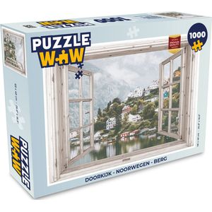 Puzzel Doorkijk - Noorwegen - Berg - Legpuzzel - Puzzel 1000 stukjes volwassenen