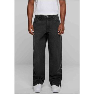 Urban Classics - Heavy Ounce Zipped Jeans Broek rechte pijpen - Taille, 42 inch - Zwart