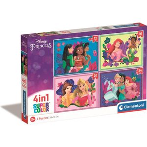 Disney Princess Puzzel (12-24 Stukjes, 4-in-1)