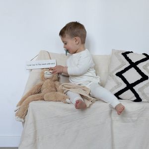 BAKIMO Baby & Kids Loungewear - Biologisch Bamboe Katoen - Sweater set broek en trui - Off White / Gebroken Wit - 50/56