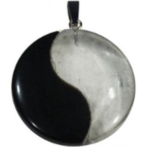 Hanger Yin Yang Obsidiaan-Bergkristal