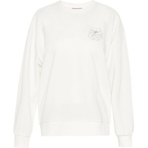 Usha - Sweatshirt - Zilver - Ronde Hals - Lange Mouw - Wijde Pasvorm