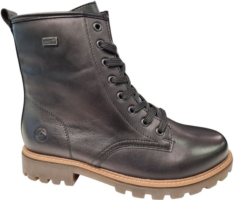 Remonte - Veterboots - Zwart - Leren Dames