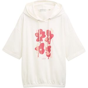 Tom Tailor - Hoodie - Whisper White - Met Frontprint