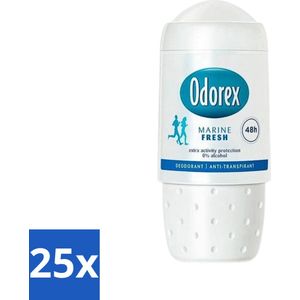 Odorex - Deodorant Roller - Marine Fresh - Verkwikkende Geur - 50 ml - Bulkverpakking - 25 stuks