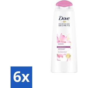 Dove Nourishing Secrets - Shampoo - Roze lotus & Rijstwater - 250 ml - Voordeelverpakking - 6 stuks