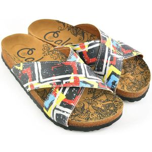 GOBY - Patroon - Slippers - Sandalen -Hoge kwaliteit - Handmade - Maat 38