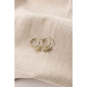 Sissy-Boy - Goldplated oorbellen met libelle