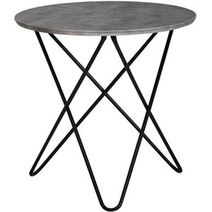 Bijzettafel - Salontafel - Industrieel - Rond - Metaal - Ø 60 cm