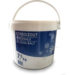 Strooizout dooizout 7.5kg I Afsluitbare emmer I Bestrijdt gladheid en sneeuw