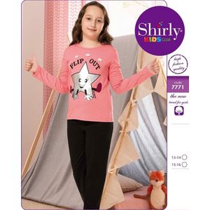 Meisjes Pyjama - Pyjamaset - Katoen - Star - Shirly 7771 _ 13-14 jaar