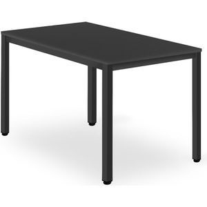 TESSA tafel 120cm x 60cm - zwart / zwarte poten