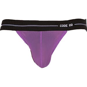 CODE 22 Sheer Mesh Jockstrap Grape - MAAT S - Heren Ondergoed - Jockstrap voor Man - Mannen Jock