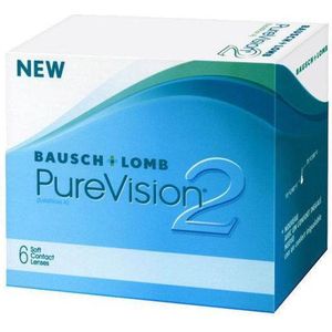Bausch and Lomb - PureVision 2 - Dag- en Nachtlenzen - Silicone Hydrogel - 6 Lenzen