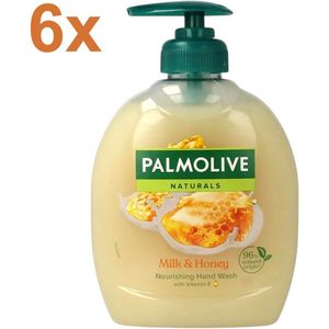 Palmolive Naturals Handzeep Melk & Honing - 6x300ml - Voordeelverpakking
