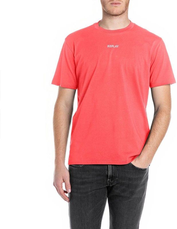 Replay - M3098 .000.2660 - T-shirt - Rood - Korte Mouwen - Man
