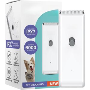 Tondeuse Geschikt voor huisdieren, Geschikt voor het trimmen van hondenhaar, geluidsarm, oplaadbare, draadloze kattentondeuse, keramisch mes, draagbare tondeuse Geschikt voor huisdierenhaar, Geschikt voor klitten en lang haar.