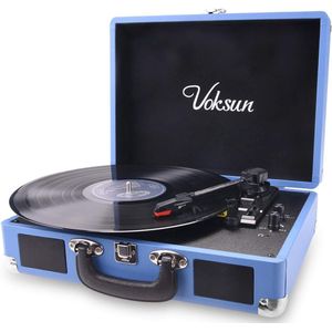 Draaitafel met Bluetooth en ingebouwde luidsprekers - All-in-One platenspeler met USB en aux-ingang