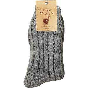 Alpaca wollen sokken – weldadige luxe – 2 paar – grijstinten – maat 39/42