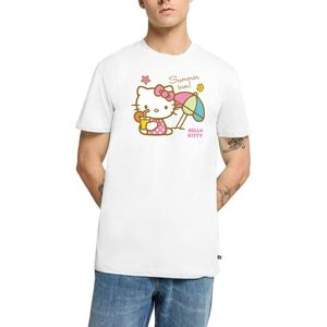 Hello Kitty Op Het Strand Onder Een Zonnescherm Premium T Shirt Heren