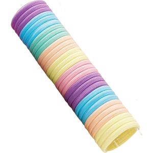 Elastiekjes 25 stuks | Gekleurde Haar Elastieken | elastisch | hoge kwaliteit haarelastiekjes | pastel tinten - kleuren roze, paars, groen, geel, blauw, oranje | meisjes
