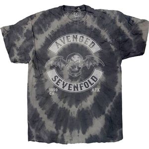 Avenged Sevenfold - Deathbat Crest Heren T-shirt - S - Grijs