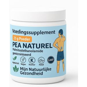 PEA Naturel Poeder 25 g - gemicroniseerd Palmitoylethanolamide – Natuurlijk Voedingssupplement – Pijnstilling & Ontstekingsremmer – Ondersteunt Immuunsysteem, Zenuwen & Gewrichten – Hoge Zuiverheid - MET MAATLEPEL