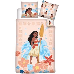 Disney - Vaiana - Dekbedovertrek - Multikleur - 140 x 200 cm + 65 x 65 cm - Polykatoen