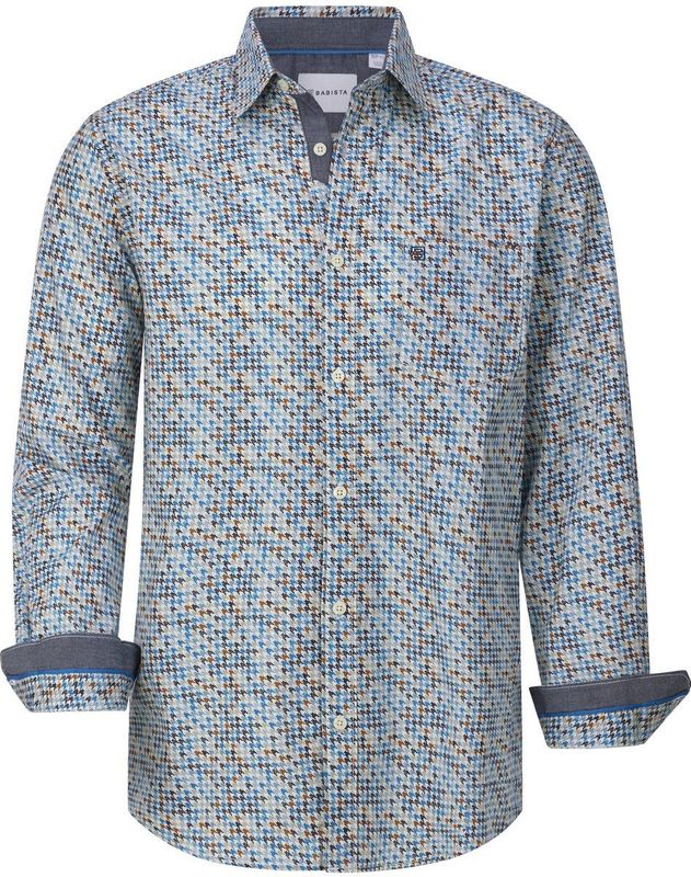 Babista - ORLAN - Overhemd - Lichtblauw - Houndstooth-patroon