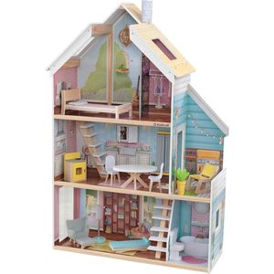 Kidkraft Zoey Poppenhuis - met Geluid en Licht - inclusief meubels en accessoires - 126 cm hoog