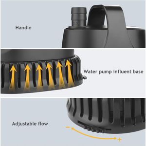 Ultrastille dompelpomp voor vijver en aquarium - 30W, 2000 l/u