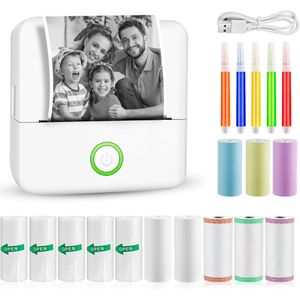 Azomor® Draagbare draadloze mini-fotoprinter met Bluetooth en thermische technologie