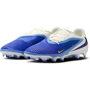 Nike - Phantom 6 Low Academy - Voetbalschoenen - Wit Blauw Geel - Geschikt voor Gras en Kunstgras