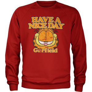 Garfield Have A Nice Day Sweatshirt Red-S
